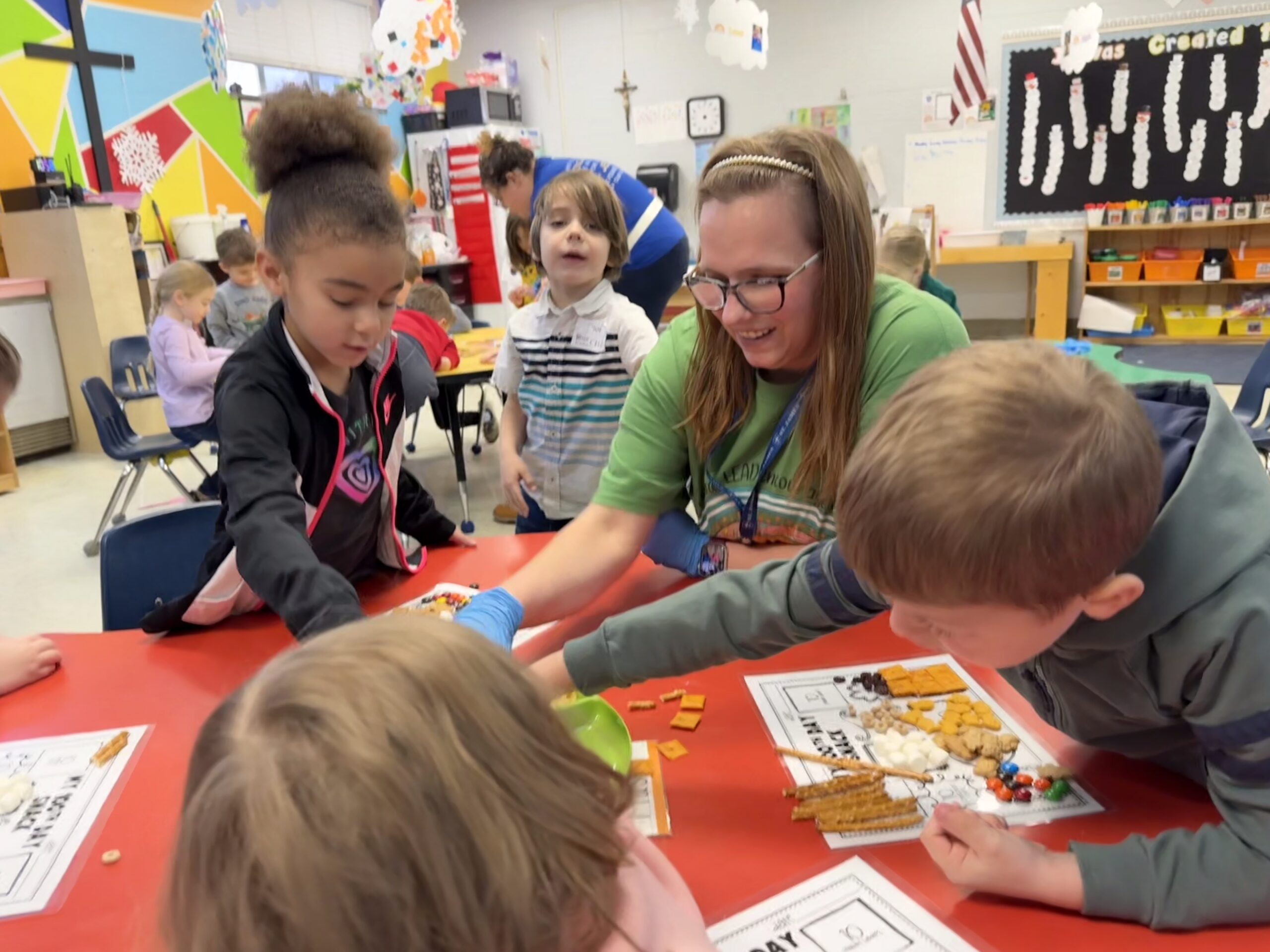 Early childhood student activity at St. James Preparatory Academy